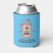Funny and Cute Canadian Bacon Pig Blikjeskoeler (Blikje Achterkant)
