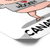 Funny and Cute Canadian Bacon Pig Poster (Hoek)