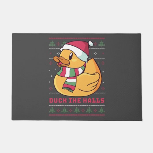 Funny and Cute Duck Puns Merry Christmas Duck The Deurmat (Voorkant)