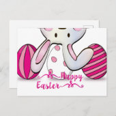 Funny and Cute Easter Greeting Briefkaart (Voorkant / Achterkant)