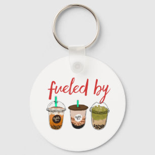 Funny and Cute Fueled by Bubble Tea Boba Lover Sleutelhanger