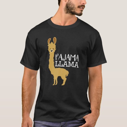 Funny and Cute Pajama Llama Bed Time Pajama Gift T-shirt (Voorkant)