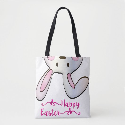 Funny and Cute Pink Easter Rabbit Bunny Draagtas (Voorkant)