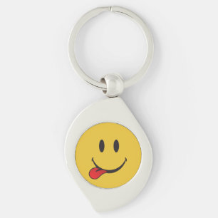 Funny and Cute Sticking out tongue Emoji Sleutelhanger
