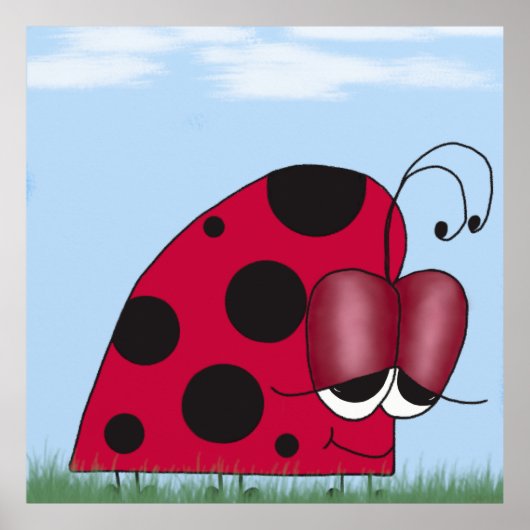 Funny and Euphoric Ladybug Painting Poster (Voorkant)