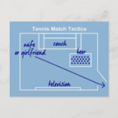 Funny and original tennis match tactitics, briefkaart (Voorkant)