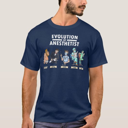 Funny Anesthesia Evolution of Anesthesia Gift T-shirt (Voorkant)
