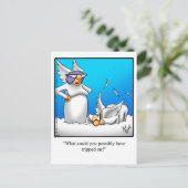 Funny Angel Humor Briefkaart (Staand voorkant)