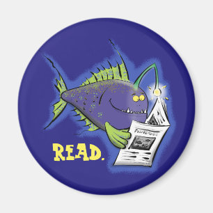 Funny angler fish cartoon magnet magneet