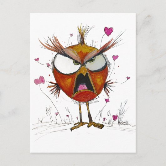 Funny Angry Bird Briefkaart (Voorkant)