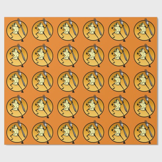 FUNNY ANGRY BURRITO MATTE WRAPPING PAPER CADEAUPAPIER (Vlak)