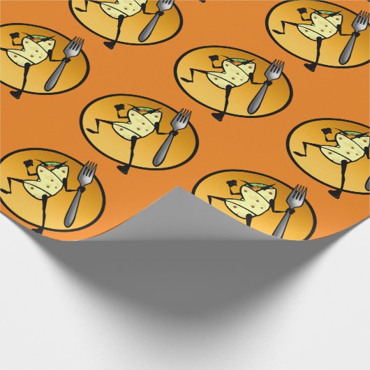 FUNNY ANGRY BURRITO MATTE WRAPPING PAPER CADEAUPAPIER (Hoek)