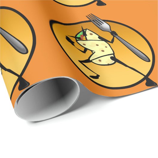FUNNY ANGRY BURRITO MATTE WRAPPING PAPER CADEAUPAPIER (Rol Hoek)