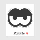 Funny Angry Cartoon Eyeball Vinyl Sticker (Vel)