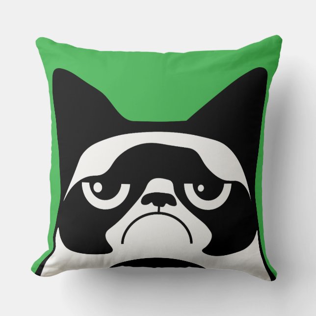 Funny Angry Cat Kussen (Voorkant)