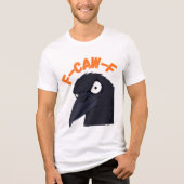 Funny Angry Crow “F CAW F” T-Shirt Design (Voorkant)