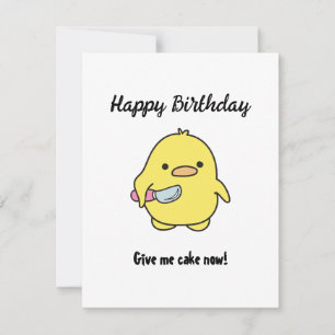 Funny Angry Duck Birthday Feestdagenkaart