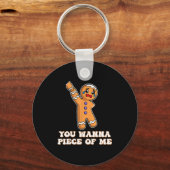Funny Angry Gingerbread Man You W Ece Of Me Sleutelhanger (Voorkant)