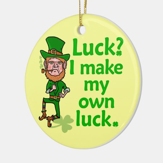 Funny Angry Lucky Irish Leprechaun Keramisch Ornament (Links)