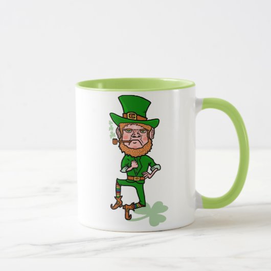 Funny Angry Lucky Irish Leprechaun Mok (Rechts)