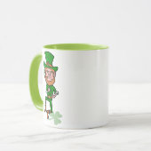 Funny Angry Lucky Irish Leprechaun Mok (Voorkant links)