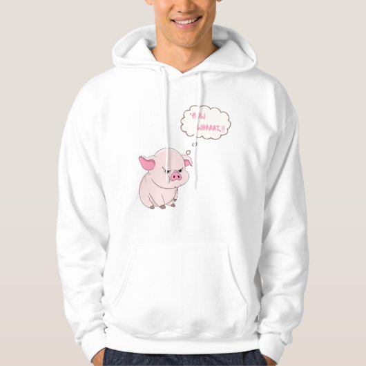 Funny Angry Pig Now Whaat Pullover Hoodie (Voorkant)