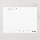 Funny Angry Squirrel Briefkaart (Achterkant)