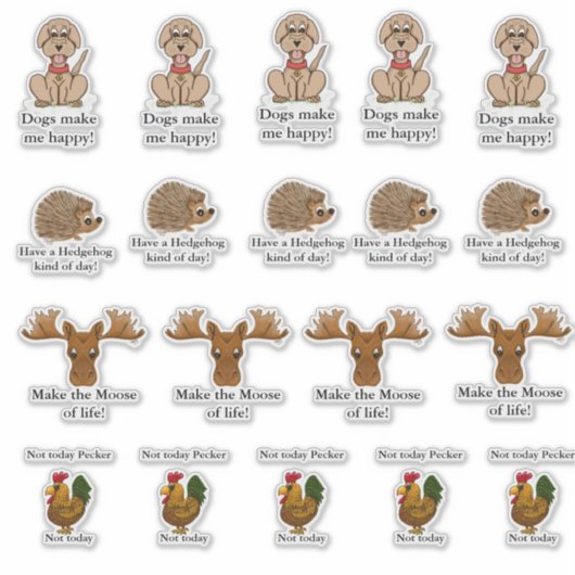 Funny animal stickers (Devant)