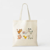 Funny Animals Canvas tas (Achterkant)
