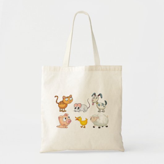 Funny Animals Canvas tas (Voorkant)
