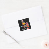 Funny Animals Fire Department Flamingo Vierkante Sticker (Envelop)