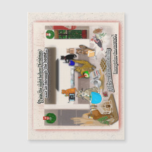 Funny Animals Night Before Xmas Magnetische Kaart