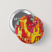 Funny animals ronde button 5,7 cm (Voorkant /achterkant)