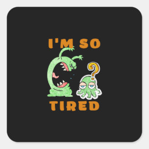 Funny Animals Sarcastic Cute Vierkante Sticker