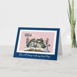 Funny Animals - Schattige Frogs Jubileum Kaart