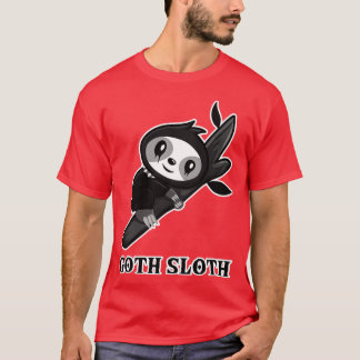Funny Animals Sloth Gothic T-shirt