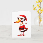 Funny Animé Canard carte de Noël (Fleur jaune)