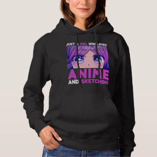 Funny Anime Girl is gewoon een meisje dat van Anim Hoodie