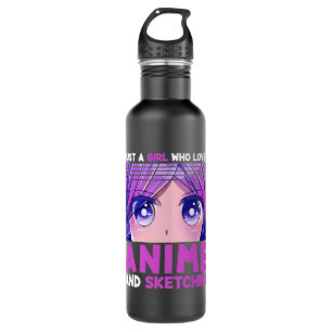 Funny Anime Girl is gewoon een meisje dat van Anim Waterfles