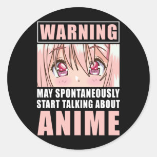 Funny Anime Girl Japanse Otaku Manga Japan Ronde Sticker