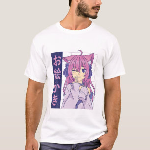 Funny Anime Japanse ogen Teen Girl Characters Kaw T-shirt