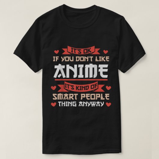 Funny Anime Smart People Quote Design T-shirt (Design voorkant)
