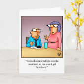 Funny Anniversaire Carte de voeux Humour (Fleur jaune)