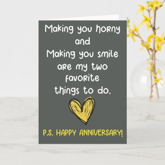 Funny Anniversaire Carte Pour Partenaire (Fleur jaune)