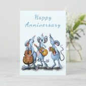 Funny Anniversaire Carte Souris Musique Band (Debout devant)