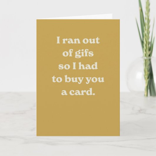 Funny anniversaire moderne jaune stupide carte sar (Devant)