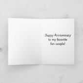 Funny Anniversary Humour carte de voeux (Intérieur)
