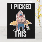 FUNNY ANNIVERTHDAGE DE NESE PICKER CARTE DE SALUT (Fleur jaune)