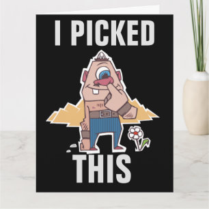 FUNNY ANNIVERTHDAGE DE NESE PICKER CARTE DE SALUT 