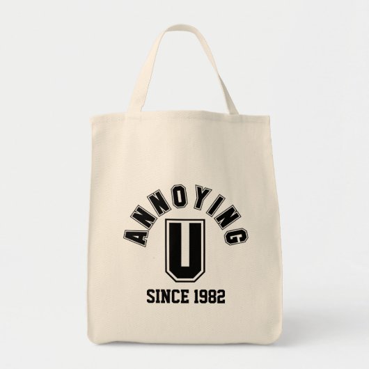 Funny Annoying You Bag, Black Tote Bag (Voorkant)